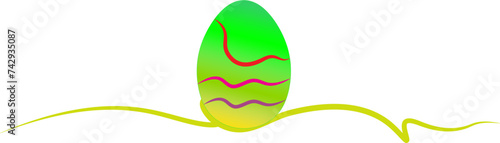 easter egg with ribbon