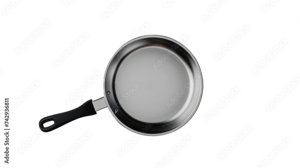 Stainless Steel Frying Pan on Black. High-quality stainless steel frying pan with a black handle, isolated on a dark background.
Stainless Steel Frying Pan on Black. High-quality stainless steel frying pan with a black handle, isolated on a dark background.