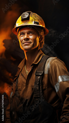 A mining engineer at a mine site.