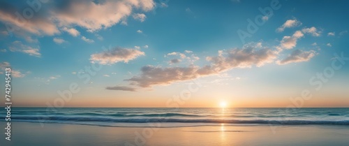 Sky Blue,Cloud Background,Horizon Spring Clear Sky in Morning by the beach © Adi