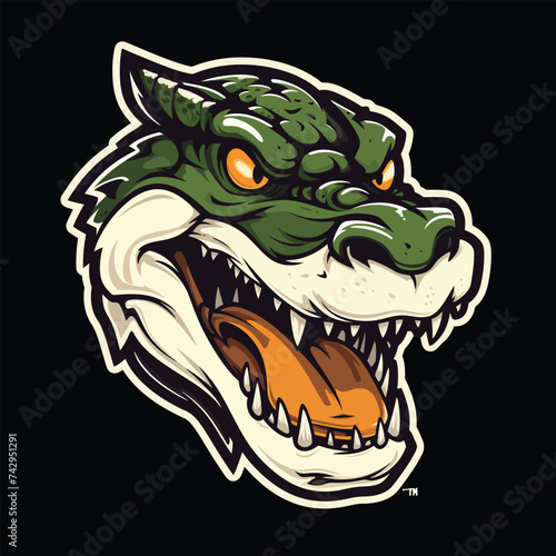 crocodile head mascot logo © Putra