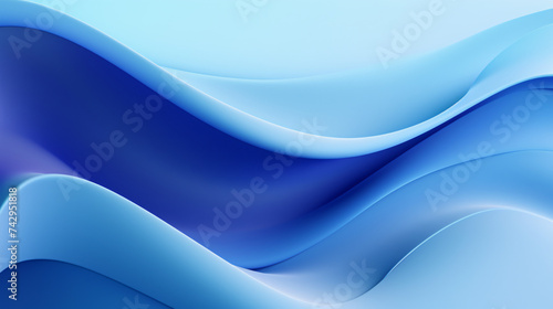  Abstract Business Background with 3D Blue Wavy