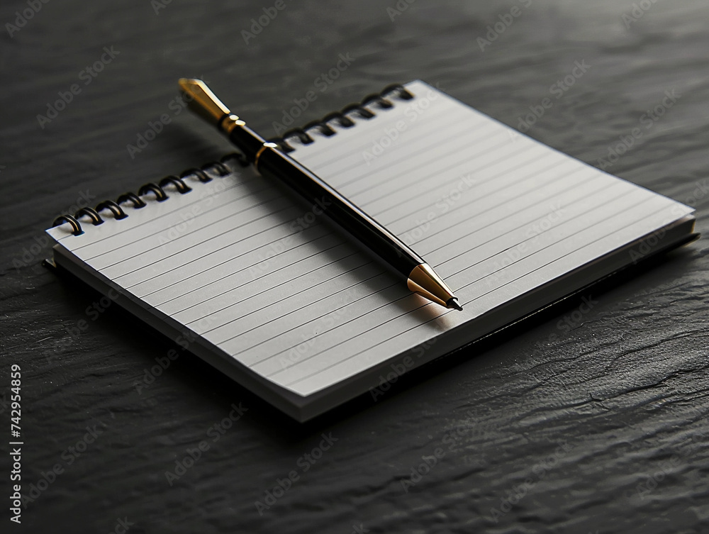 Modern note paper with sleek design, clean lines, high contrast lighting to emphasize the smooth texture Modern note paper with sleek design, clean lines, high contrast lighting to emphasize the smooth texture