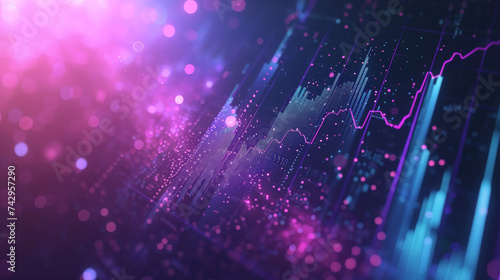 Financial Universe: MT4 Trading Chart with Ethereal Colors in 4K
 photo