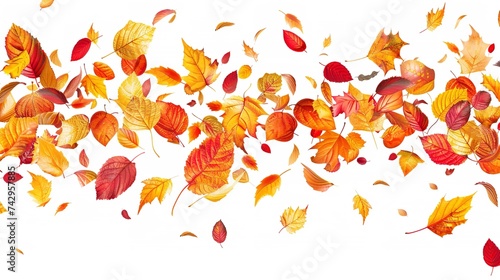 Autumn Seasonal Background with Long Horizontal Composition

