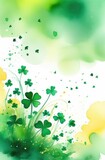 abstract background decorated with shamrock, conceptual illustration on St. Patrick's Day