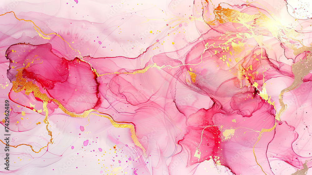 Whispering Pink & Gold: Abstract Backgrounds for Elegant Events