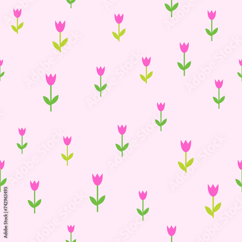 Spring, Flowers, tulips, seamless pattern