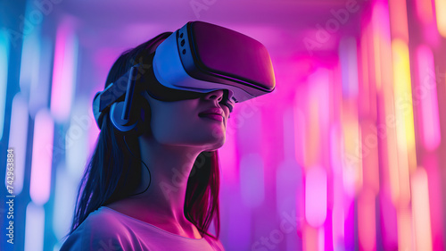 Virtual Reality Integration: Integration of virtual reality technologies into various aspects of life, including education, entertainment, and healthcare, revolutionizing how we experience the world © Lila Patel