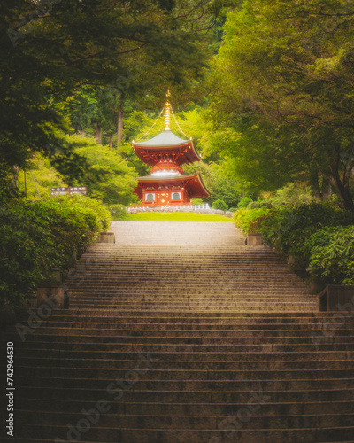 Shot of famous Katsuo-ji Shrine, Minoh, Osaka Prefecture, Japan photo