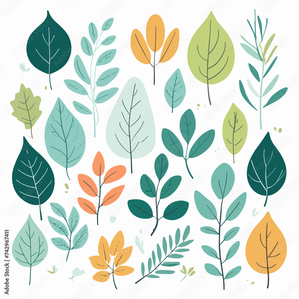Autumn leaves pattern leaf drawings vector illustration Autumn leaves pattern leaf drawings vector illustration