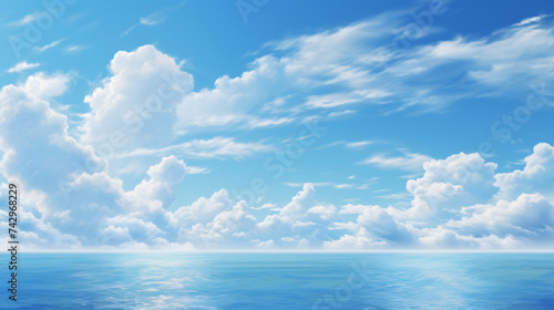  Blue sky over the sea