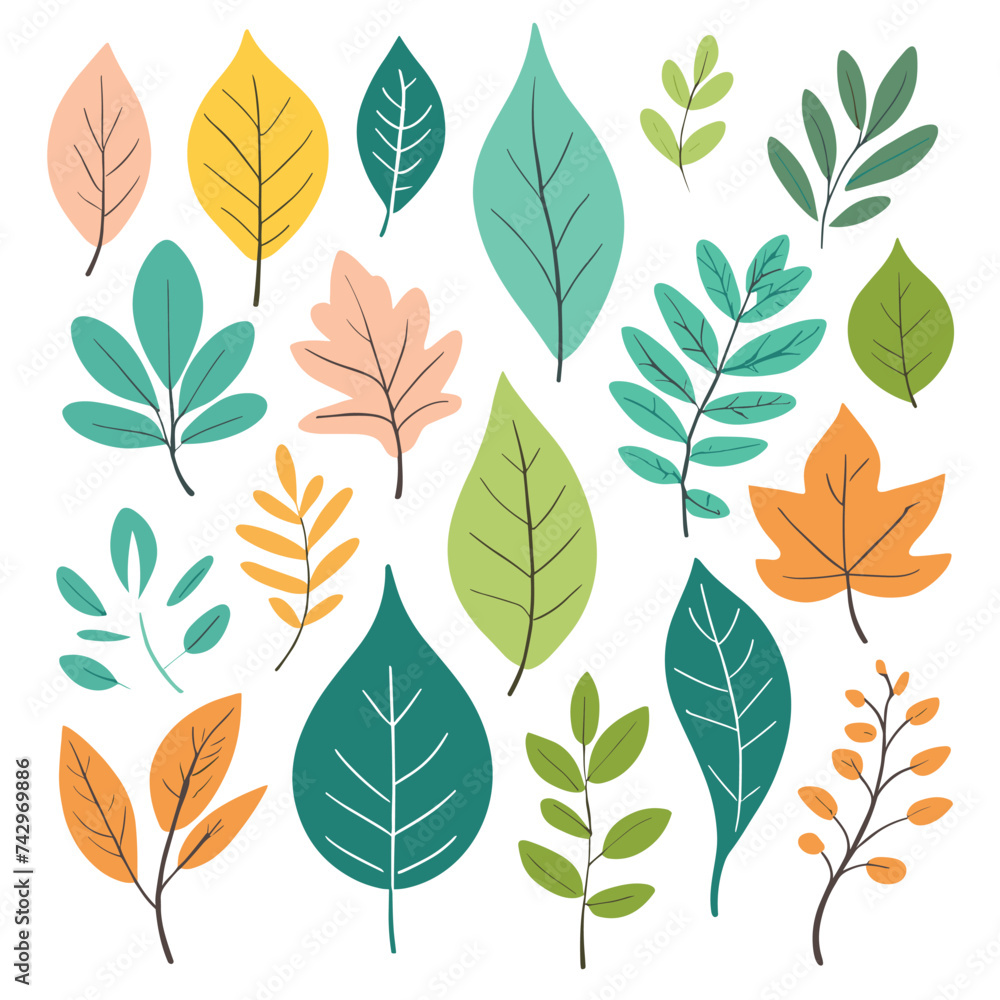 Autumn leaves pattern leaf drawings vector illustration Autumn leaves pattern leaf drawings vector illustration