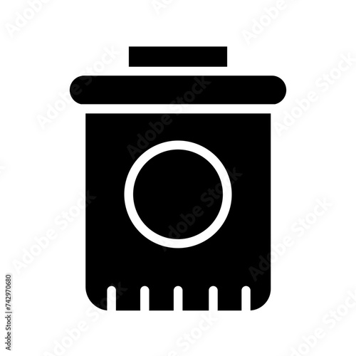 Bucket Bin Bag Glyph Icon