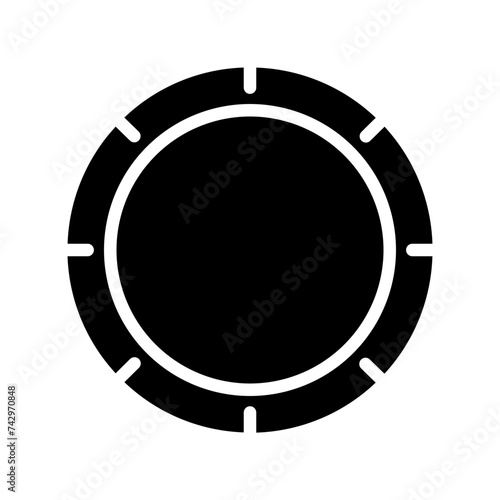 Plastic Plate Food Glyph Icon