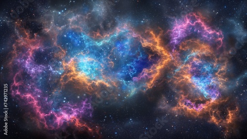 Vibrant Cosmic Nebulae Illuminating the Beauty of the Universe