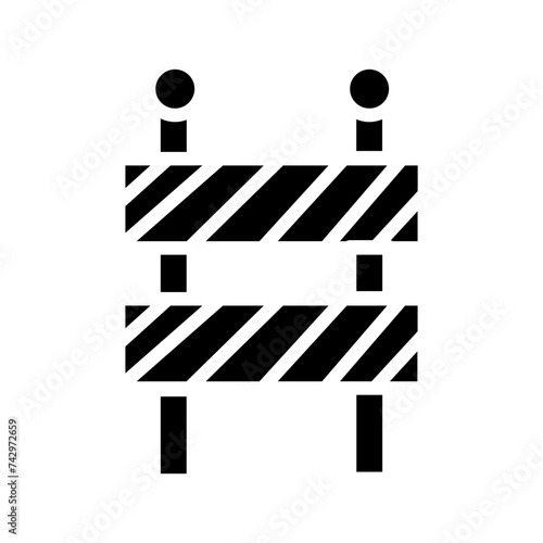 Barrier Block Road Glyph Icon
