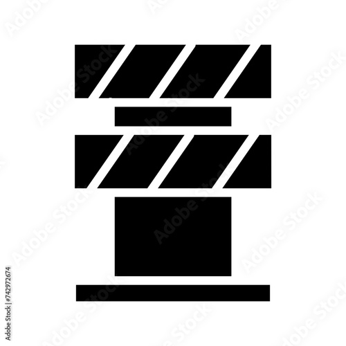 Barrier Block Road Glyph Icon