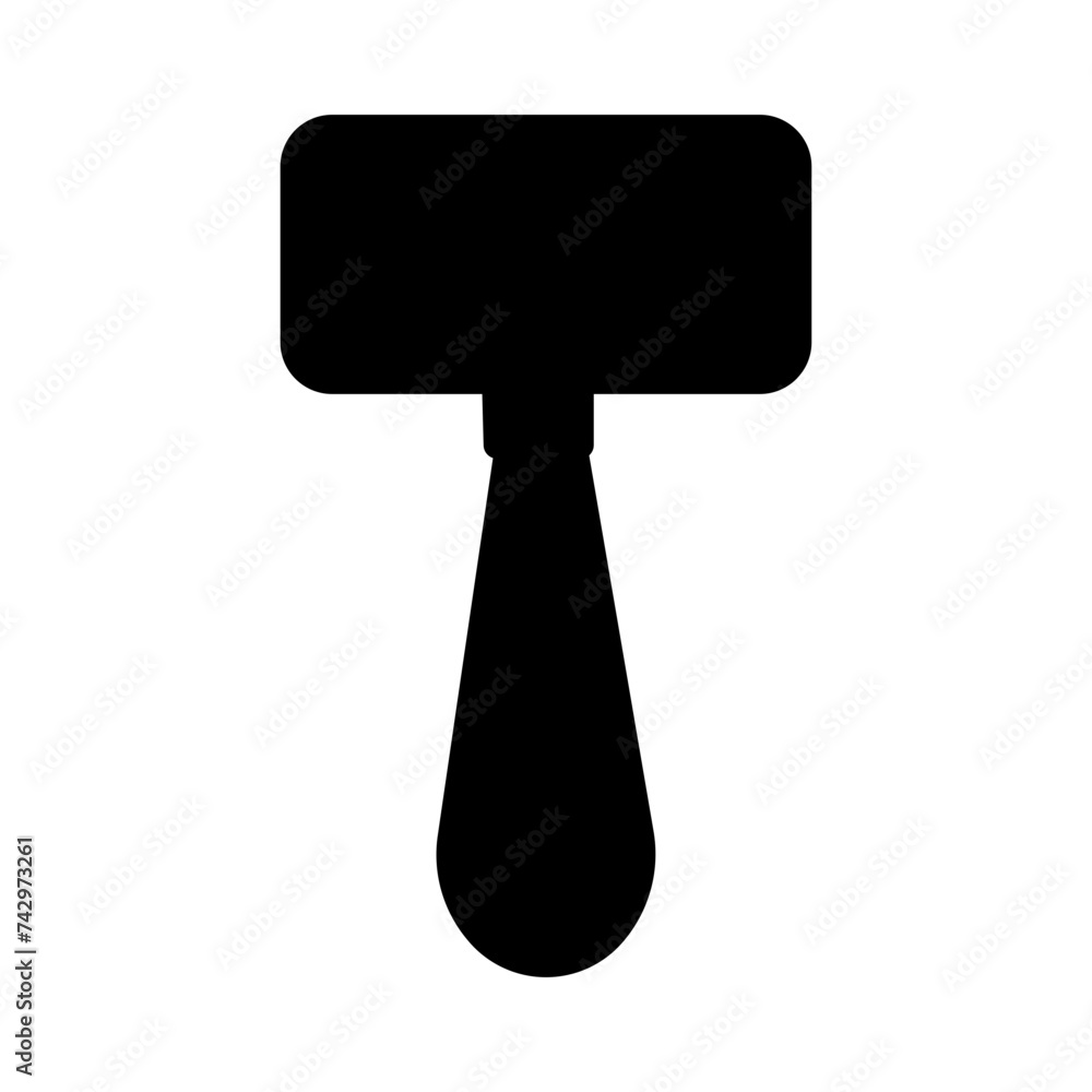 Hammer Work Tool Glyph Icon Hammer Work Tool Glyph Icon