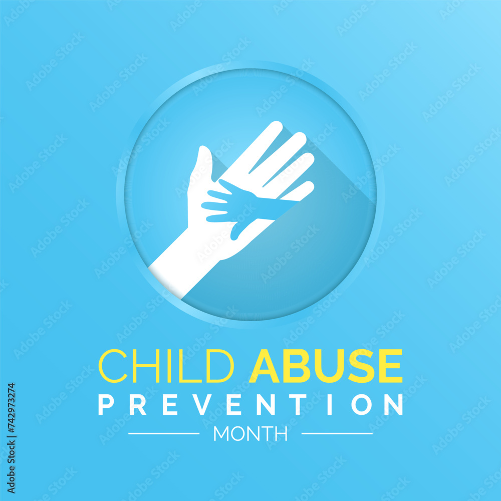 Vector illustration on the theme of National Child abuse prevention and awareness month of April. Greeting card, Banner poster, flyer and background design. Vector illustration on the theme of National Child abuse prevention and awareness month of April. Greeting card, Banner poster, flyer and background design.