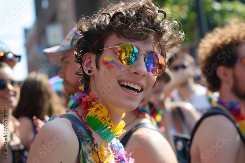 LGBTQ Pride slate. Rainbow joy colorful diversity diversity Flag. Gradient motley colored eggplant LGBT rights parade festival orchid pride community equality