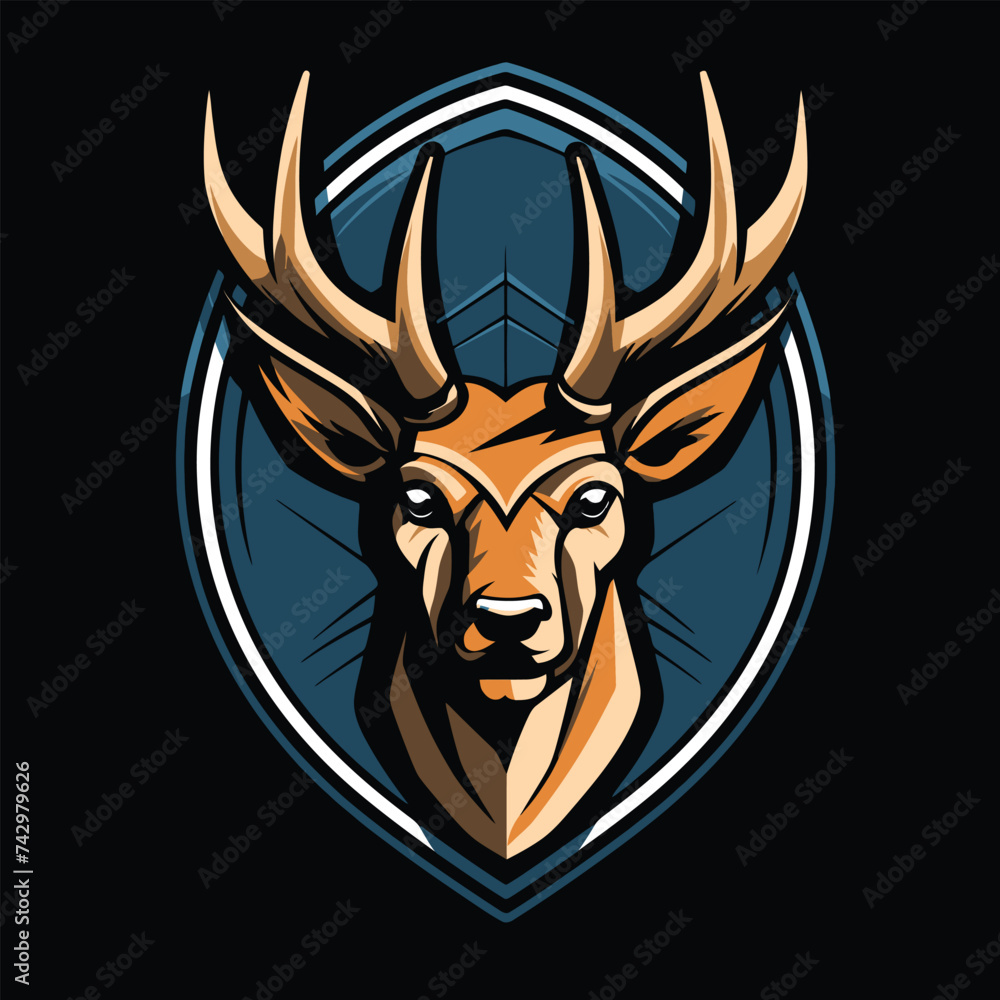 deer head mascot logo deer head mascot logo