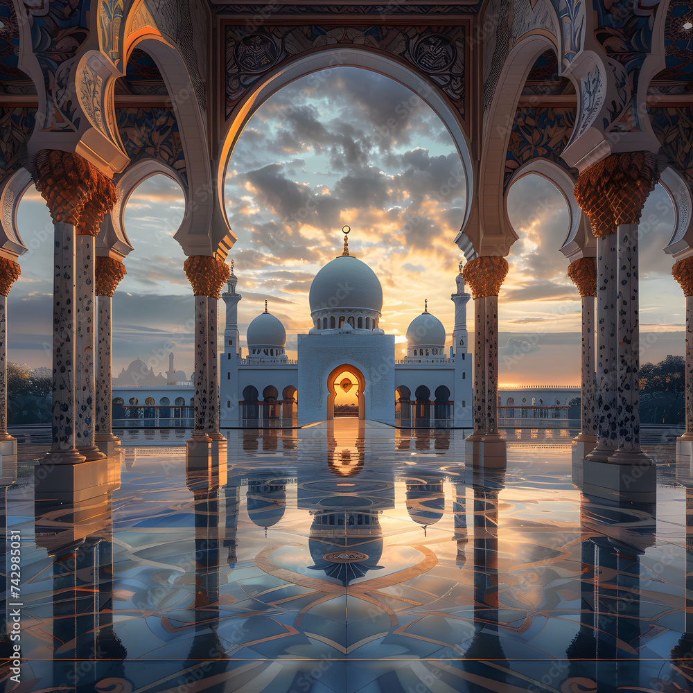 hassan ii mosque country 3d image,
The Beauty of Islam Art Architecture and al aqsa mosque
 - obrazy, fototapety, plakaty 