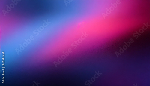 Abstract dark background with blurred gradient in purple, pink, and blue hues. Grainy texture adds depth. Symbolic of mystery, creativity, and transition