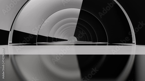 Checker Torus Tunnel - 3D Render