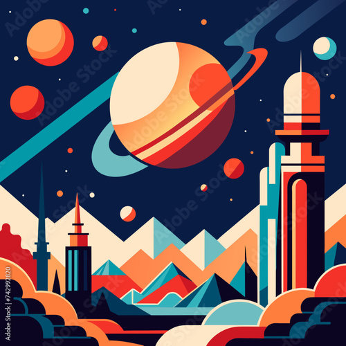 Abstract patterns inspired by the chaos of the cosmos. vektor illustation