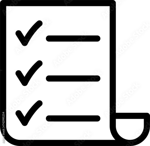 shopping list line icon vector. symbol, sign