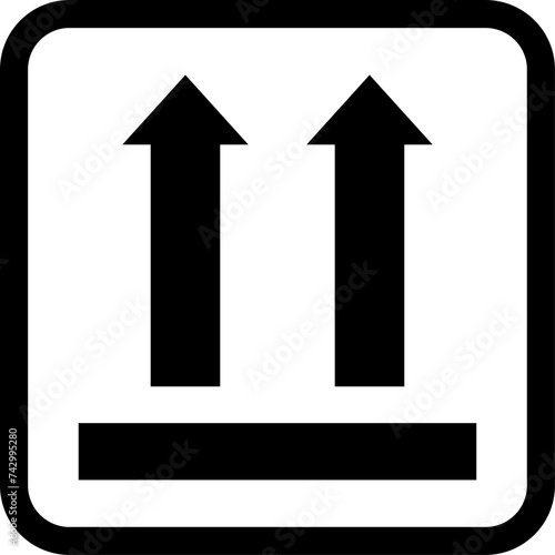 this way up symbol vector. icon, sign, packaging, direction arrow