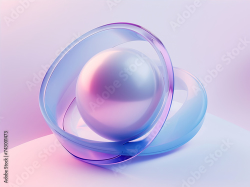 Abstract background with pearl color sphere 