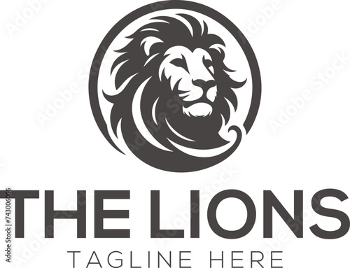 lion logo design vector template