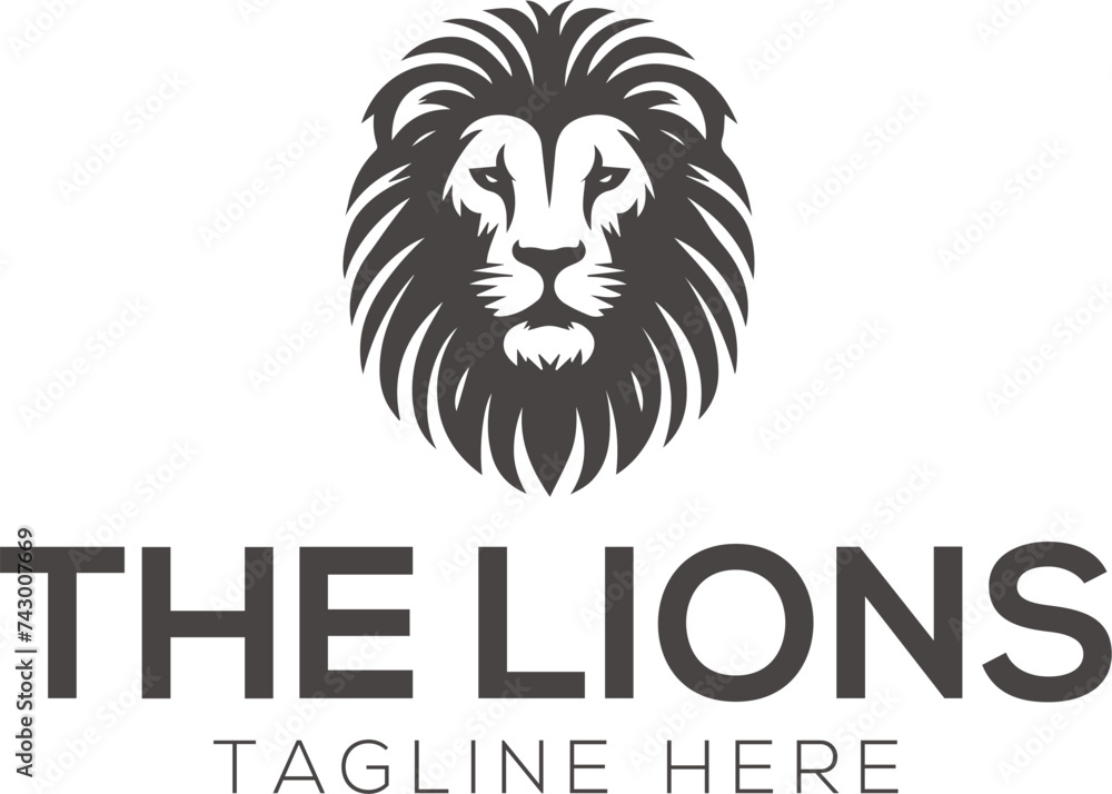 lion logo design vector template
