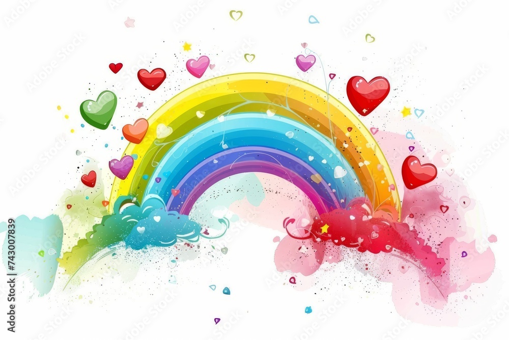 Fototapeta premium LGBTQ Pride diameter. Rainbow gender variant colorful lone diversity Flag. Gradient motley colored gender LGBT rights parade festival march diverse gender illustration