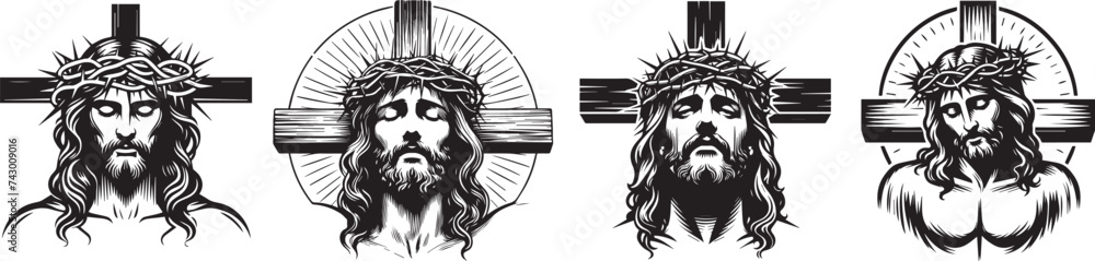 jesus christ on the cross, portraits
