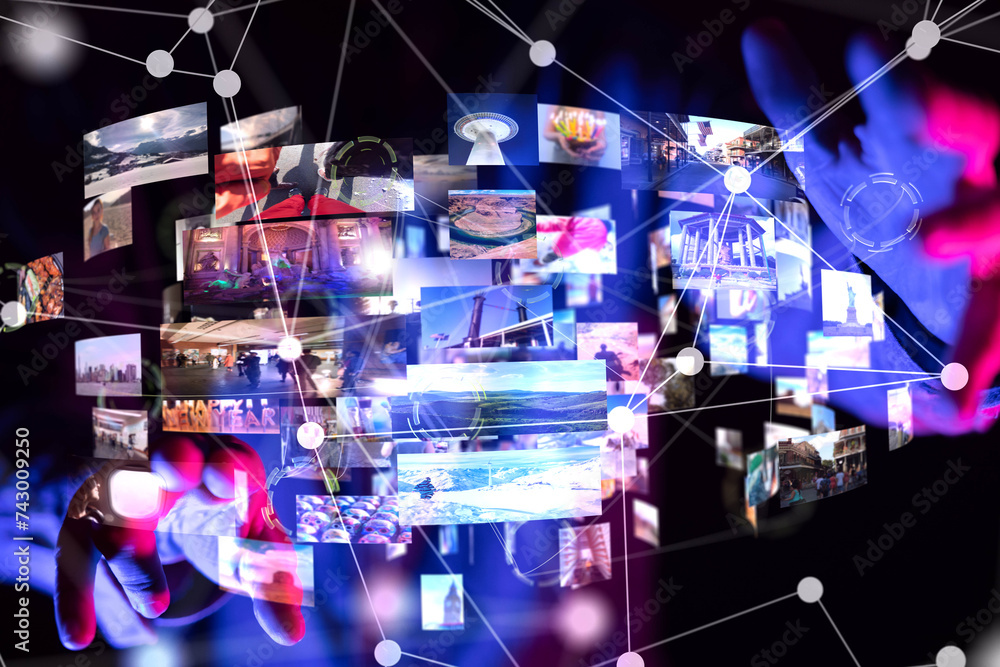 Obraz premium streaming data picture video material