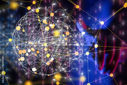 conference Digital Network and data concept 3d