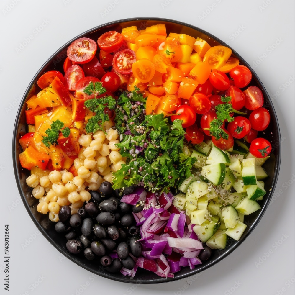 Healthy food plate, look from up, high quality