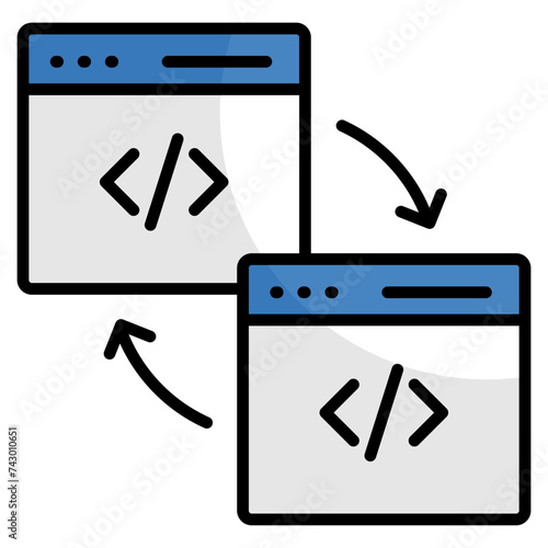 Code Refactoring  Icon Element For Design photo