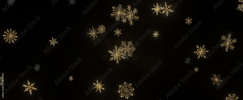 Snowflakes - Winter christmas sky with falling snow Snowflakes - Winter christmas sky with falling snow