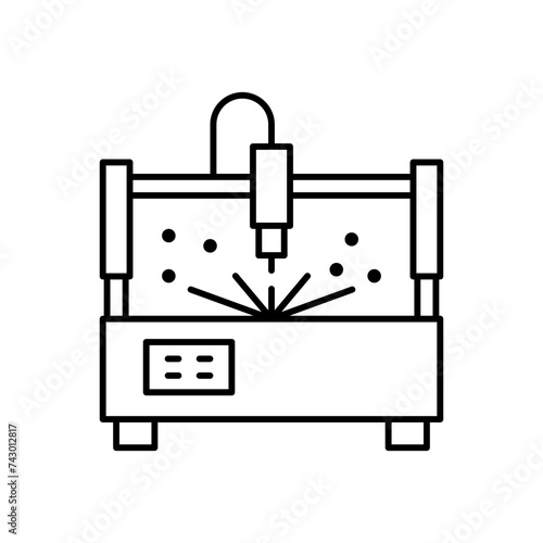 Laser cutting icon