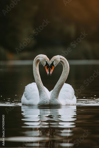 Swan image indicating love