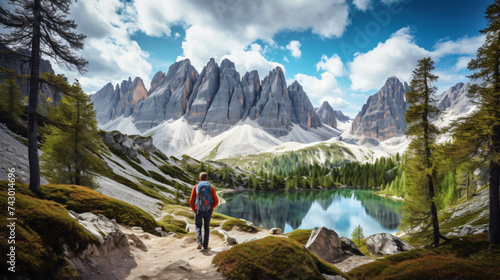 Lakes Del Piani in National Park Tre Cime di Lava