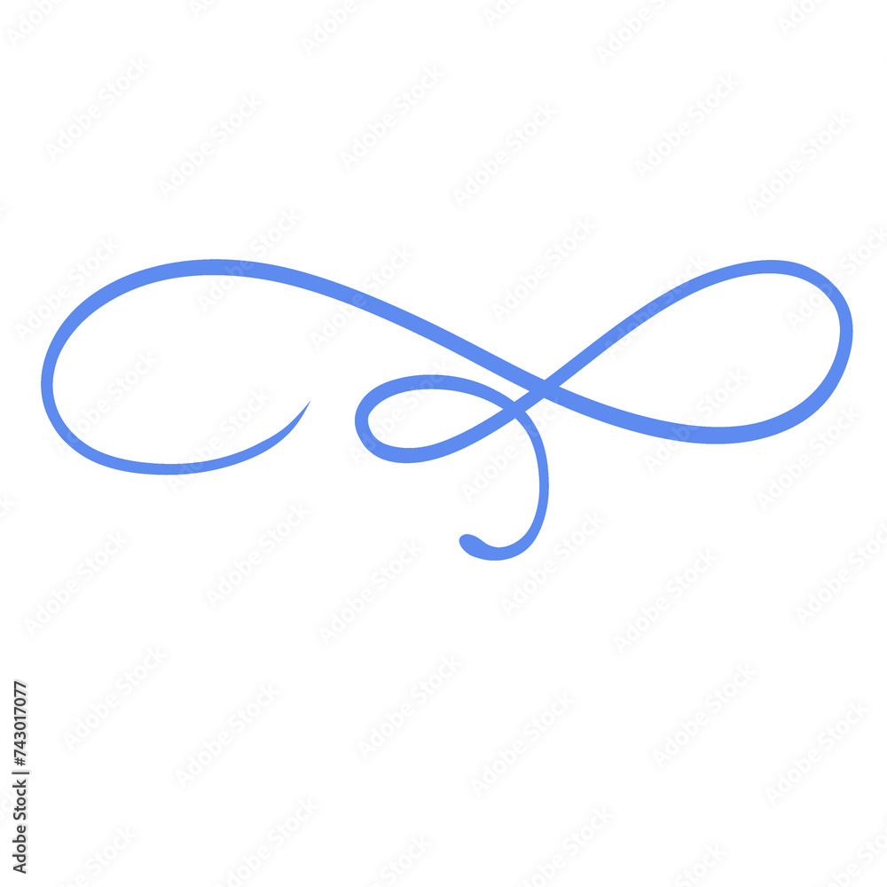 Blue Squiggle Wavy Line Curved Shape Blue Squiggle Wavy Line Curved Shape