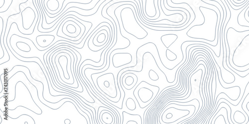 Abstract Vector seamless topographic map background. Topographic map lines contour background. Modern design with White background topographic wave curve pattern design.