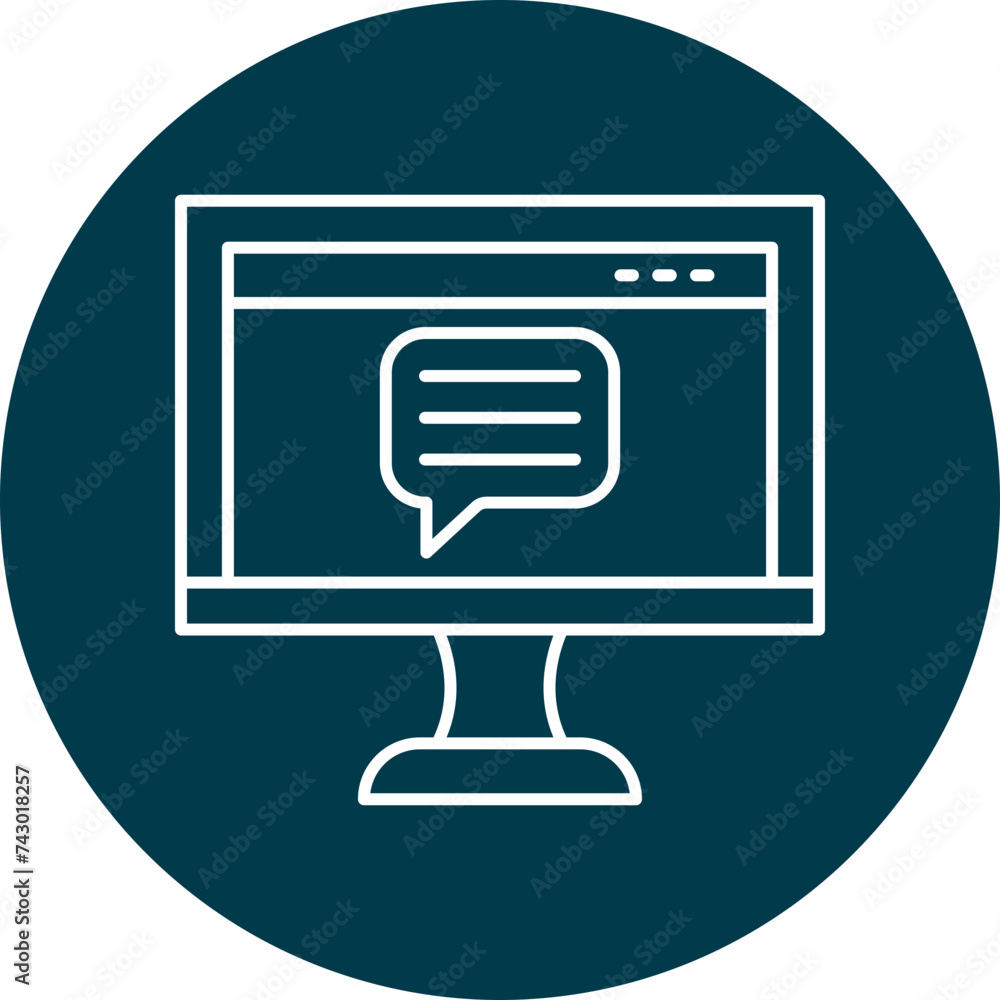 Pop Up Line Circle Icon Pop Up Line Circle Icon
