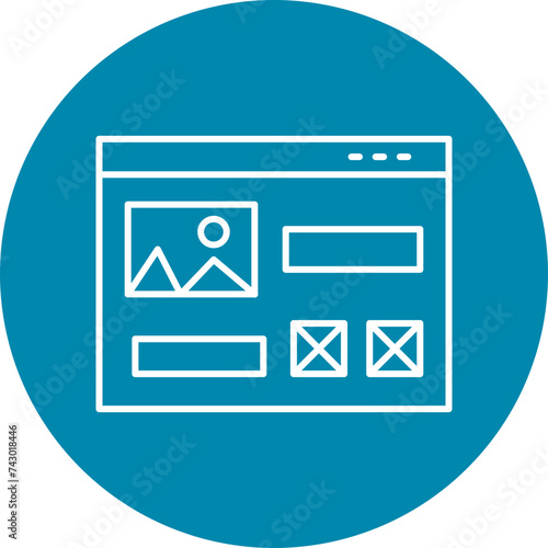 Mockup Design Line Circle Icon