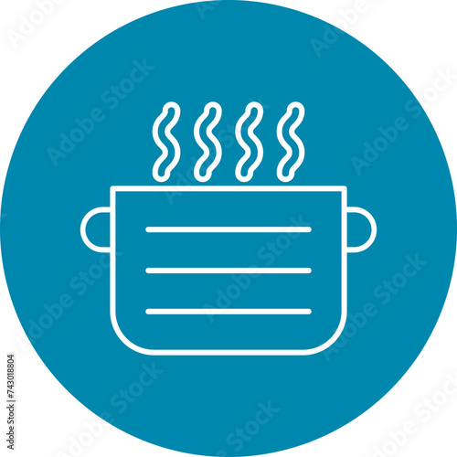 Cooking Line Circle Icon